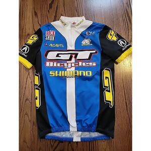 Bicycling Cycling Jersey Mens Size Large Short Sleeve 1/4 Zip Shirt De Marche